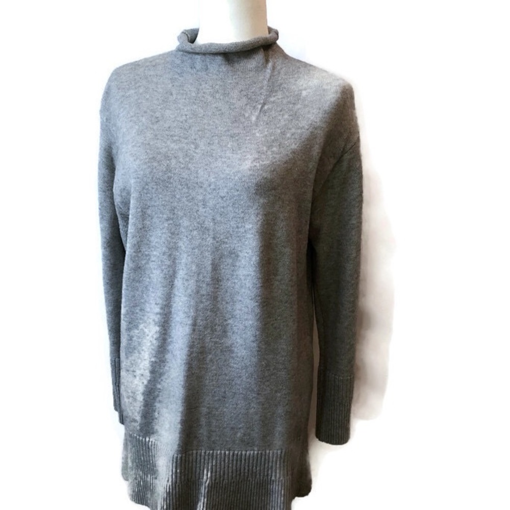 Moth Brand Gray High Neck Sweater